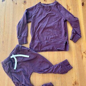 Little Bipsy plum jogger set 3/4T